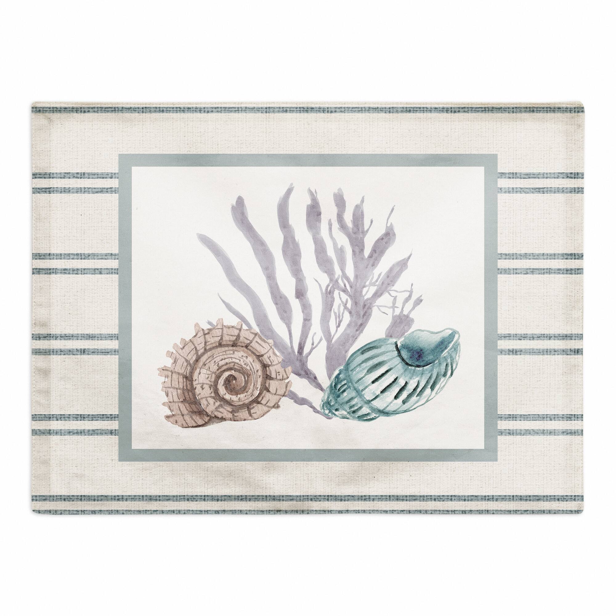 Snail and Banded Tulip Shell 14" x 18" Cotton Twill Placemat